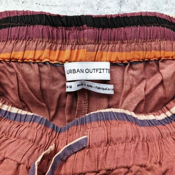 Urban Outfitters Pippa Printed Striped Cropped Drawstring Pants MEDIUM - Picture 8 of 8